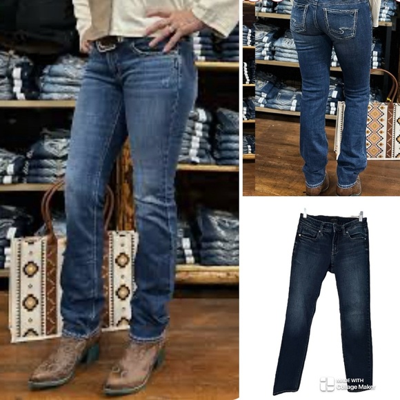 Silver Britt low rise straight jeans - Picture 1 of 7